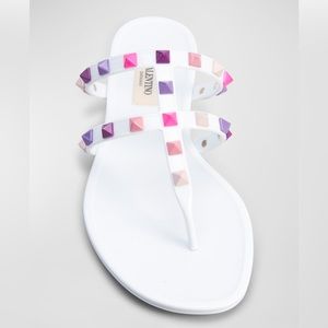 Valentino rockstud rubber sandals size 38